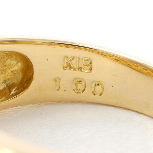 K18 Yellow Gold Diamond Ring 8.5