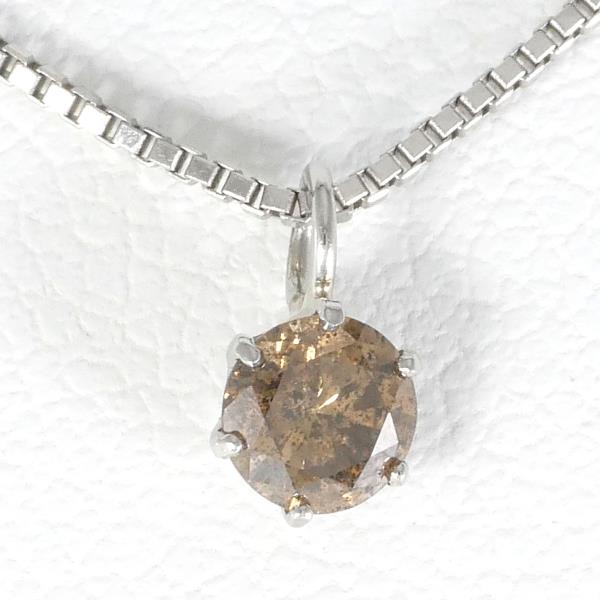 Platinum PT900 PT850 Brown Diamond Necklace