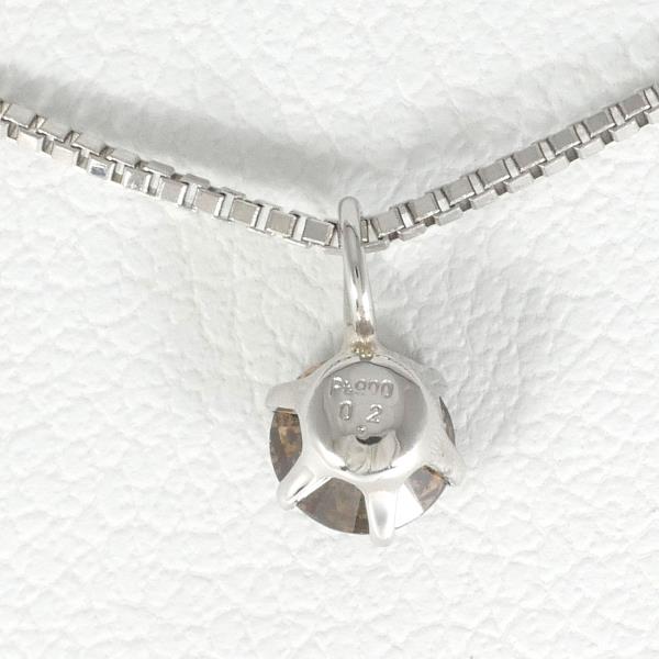 Platinum PT900 PT850 Brown Diamond Necklace