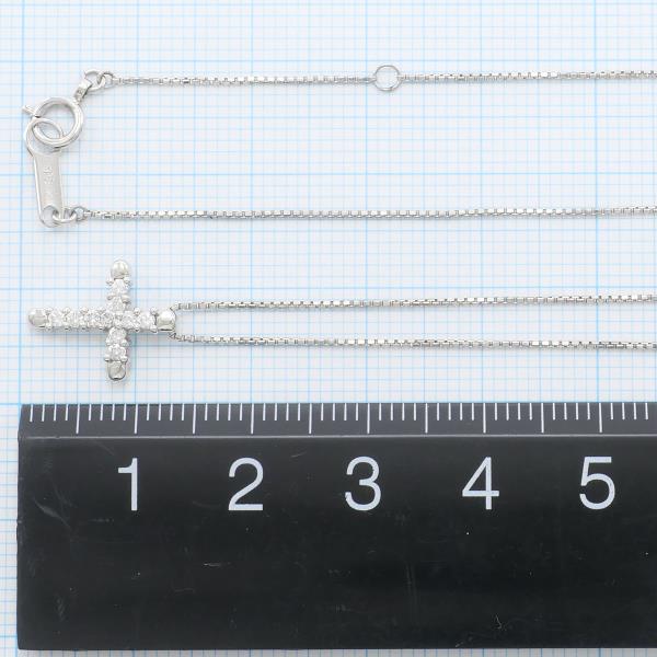 PT900 Platinum PT850 Necklace Diamond 0.12ct in Excellent Condition