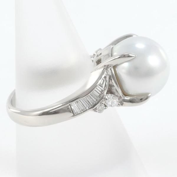 PT900 Platinum Pearl Ring 12.5 in Excellent Condition