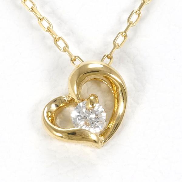 K18 Yellow Gold Diamond Necklace 0.03ct in Excellent Condition