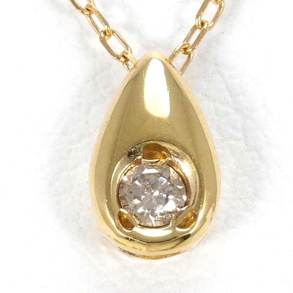 K18 Yellow Gold Diamond Necklace 0.05ct in Excellent Condition