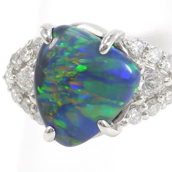 PT900 Platinum Black Opal Ring 9