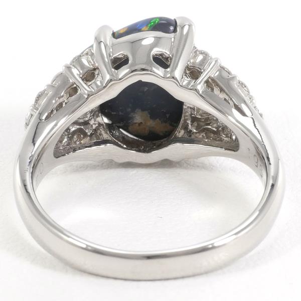 PT900 Platinum Black Opal Ring 9