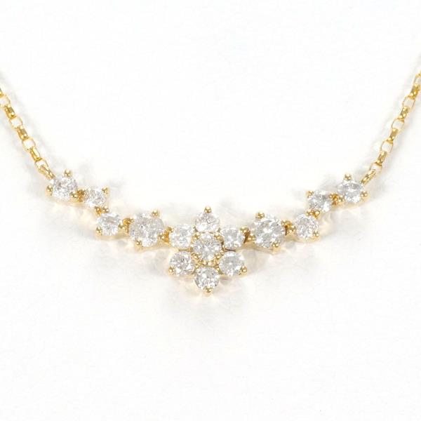 K18 Yellow Gold Diamond Necklace 0.30ct in Excellent Condition