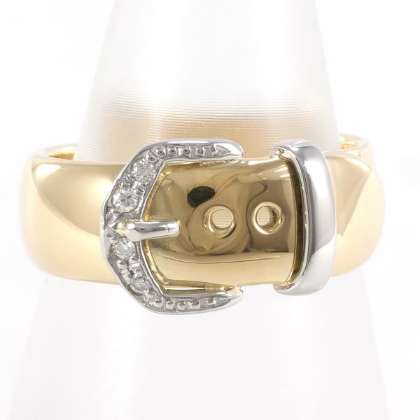 PT900 Platinum K18YG Yellow Gold Diamond Ring