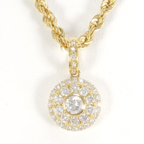 K18 Yellow Gold Diamond Necklace in Excellent Condition