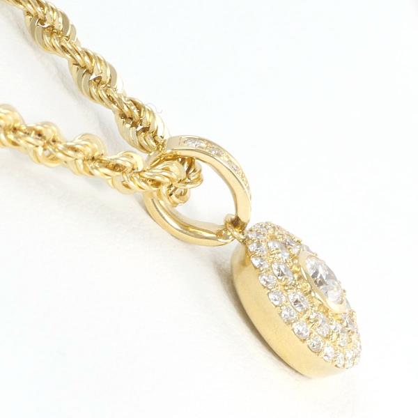 K18 Yellow Gold Diamond Necklace in Excellent Condition