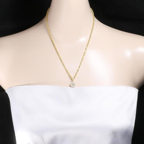 K18 Yellow Gold Diamond Necklace in Excellent Condition