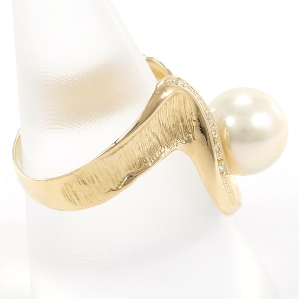 K18 Yellow Gold Pearl Ring 16.5