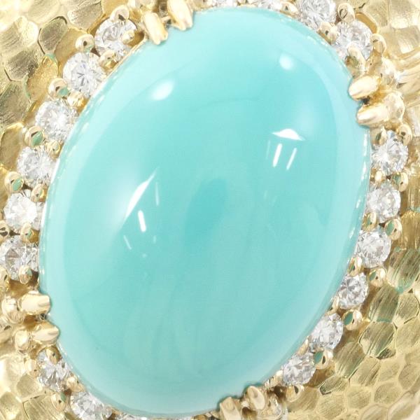 K18 Yellow Gold Turquoise Ring 11.5