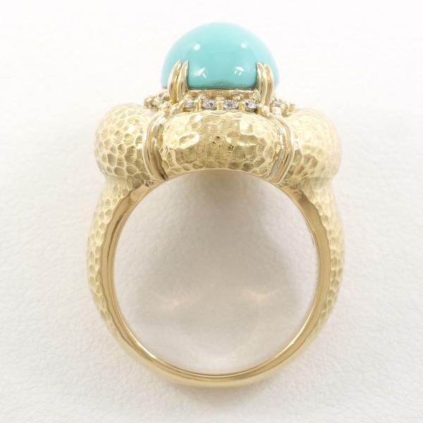 K18 Yellow Gold Turquoise Ring 11.5