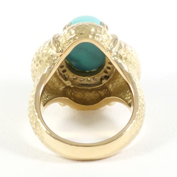 K18 Yellow Gold Turquoise Ring 11.5