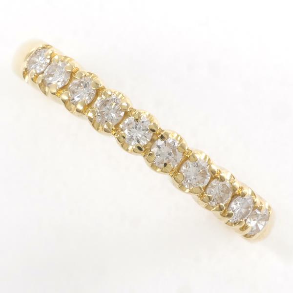 K18 Yellow Gold Diamond Ring 9 in Excellent Condition