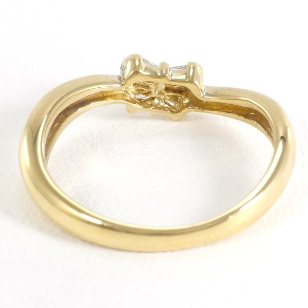 K18 Yellow Gold Diamond Ring 9 in Excellent Condition