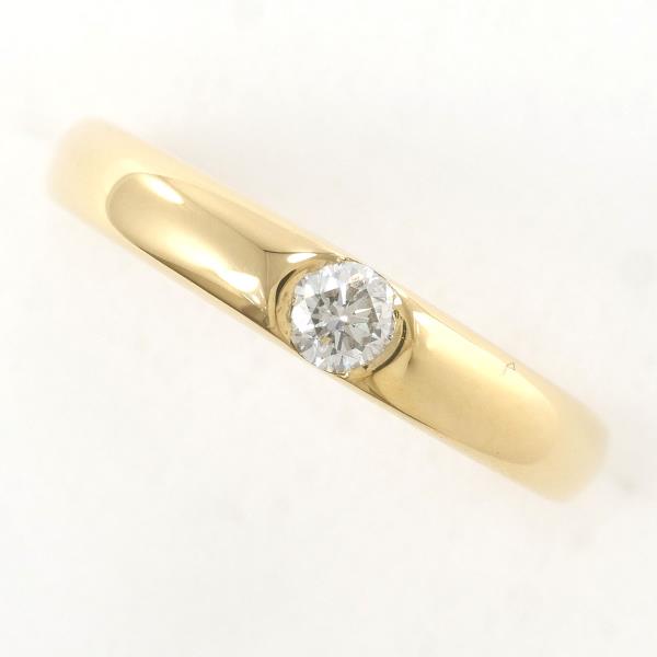 K18 Yellow Gold Diamond Ring 6 in Excellent Condition