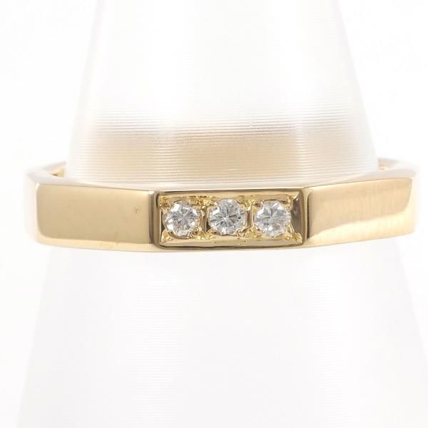 K18 YG Yellow Gold Diamond Ring 11.5