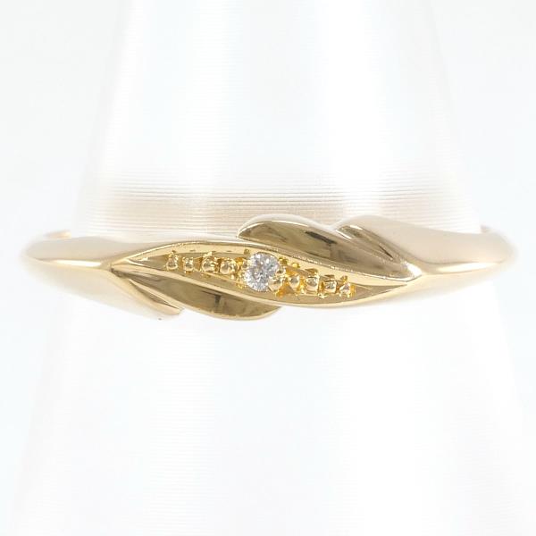 K18 Yellow Gold Diamond Ring 10.5 in Excellent Condition