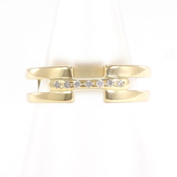 K18 Yellow Gold Diamond Ring 9.5 in Excellent Condition