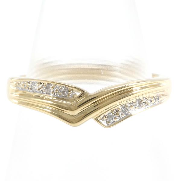 K18 Yellow White Gold Diamond Ring