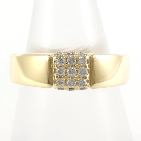 K18 Yellow Gold Diamond Ring 13 in Excellent Condition