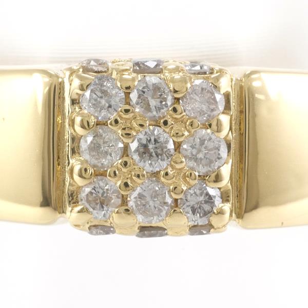 K18 Yellow Gold Diamond Ring 13 in Excellent Condition