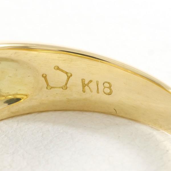 K18 Yellow Gold Diamond Ring 10.5 in Excellent Condition