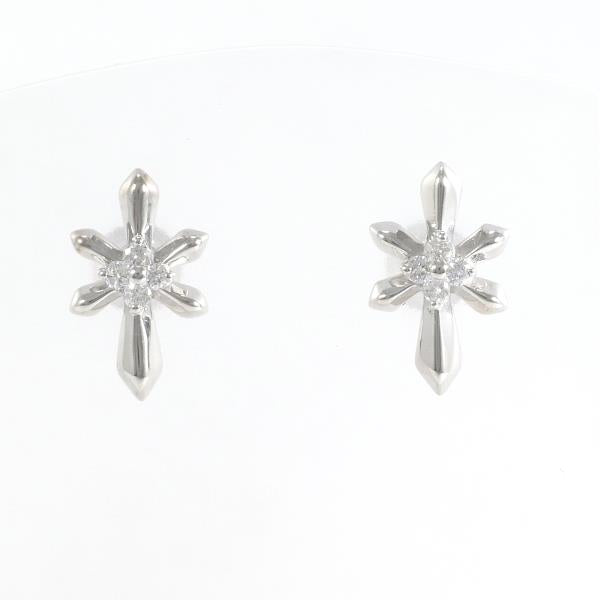 K18 White Gold Diamond Earrings