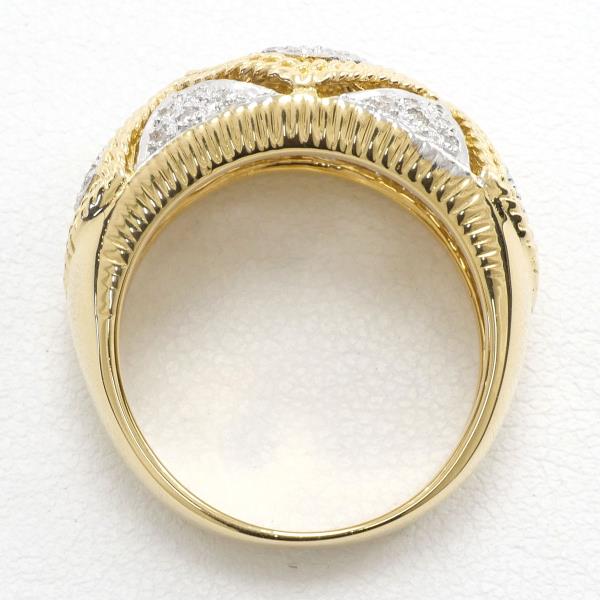 K18 Yellow Gold White Gold Diamond Ring