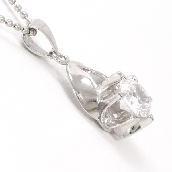 K14 White Gold Necklace with Artificial Stone