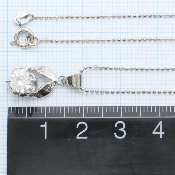 K14 White Gold Necklace with Artificial Stone