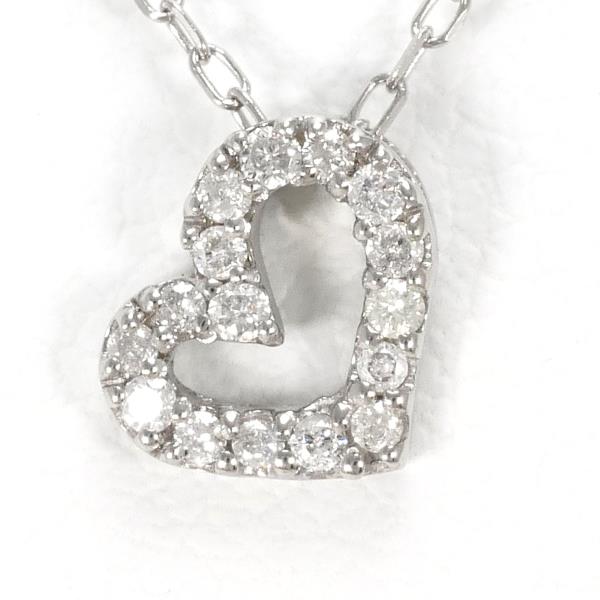 K10 White Gold Diamond Necklace in Excellent Condition