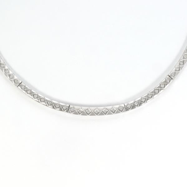 K14 White Gold Diamond Necklace 45cm