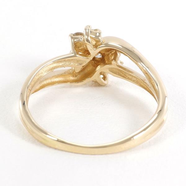 K14 Yellow Gold Diamond Ring Size 9 in Excellent Condition