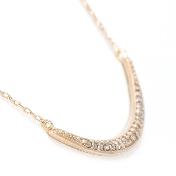 K10 Pink Gold Diamond Necklace