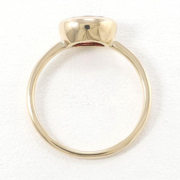 K10 Yellow Gold Garnet Ring