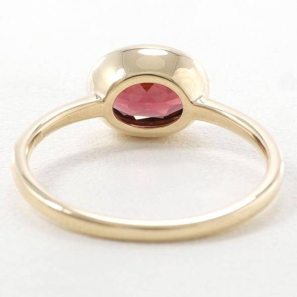 K10 Yellow Gold Garnet Ring