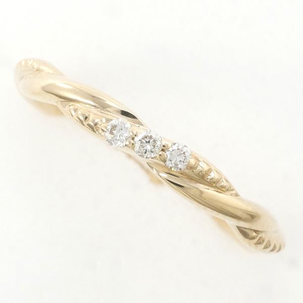 K10 Yellow Gold Diamond Ring in Excellent Condition