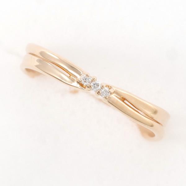 K10 Pink Gold Diamond Ring