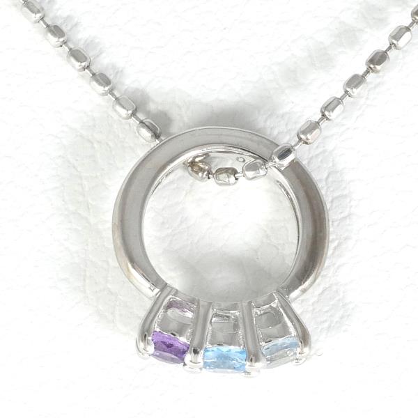 K10 White Gold Aquamarine Necklace