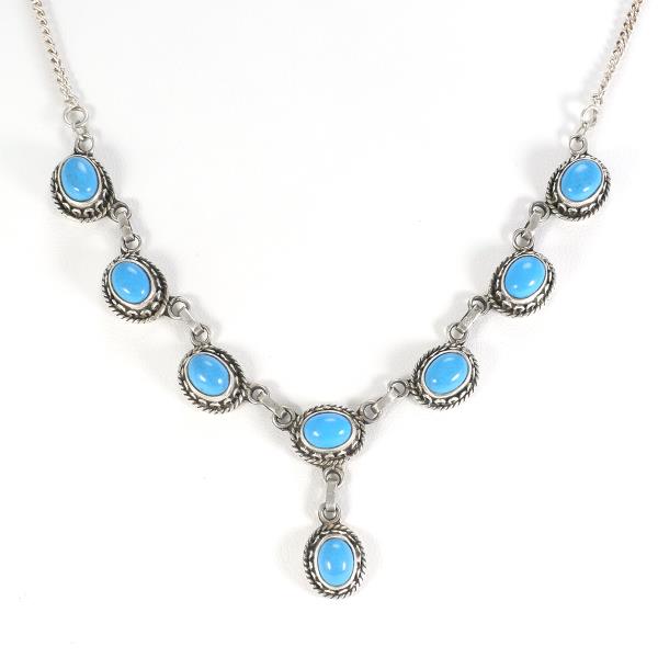 Silver Turquoise Necklace 925