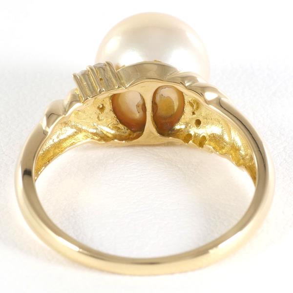 K18 Yellow Gold Pearl Ring 11号 in Excellent Condition