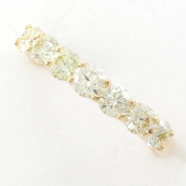 K18 Yellow Gold Ring with Yellow Diamond