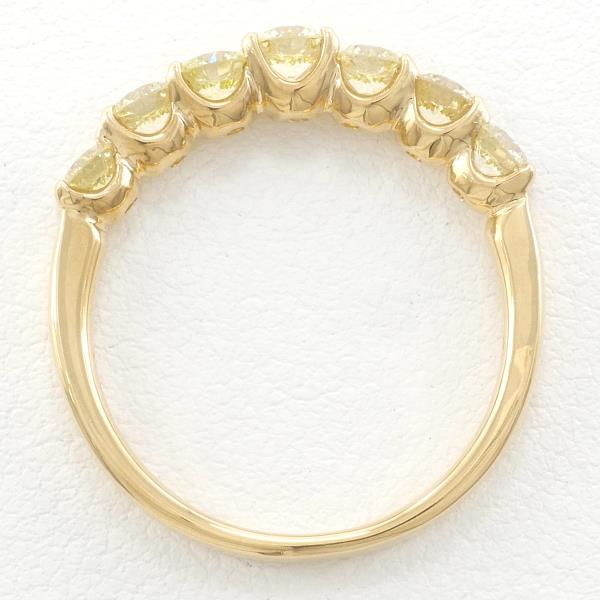 K18 Yellow Gold Ring with Yellow Diamond