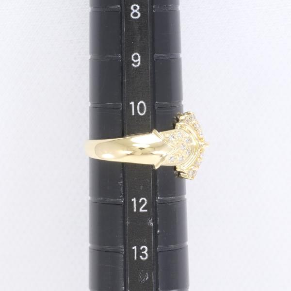 K18 Yellow Gold Diamond Ring 11号 in Excellent Condition