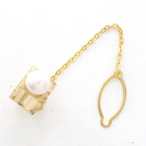 K18 Yellow Gold Pearl Pin Brooch