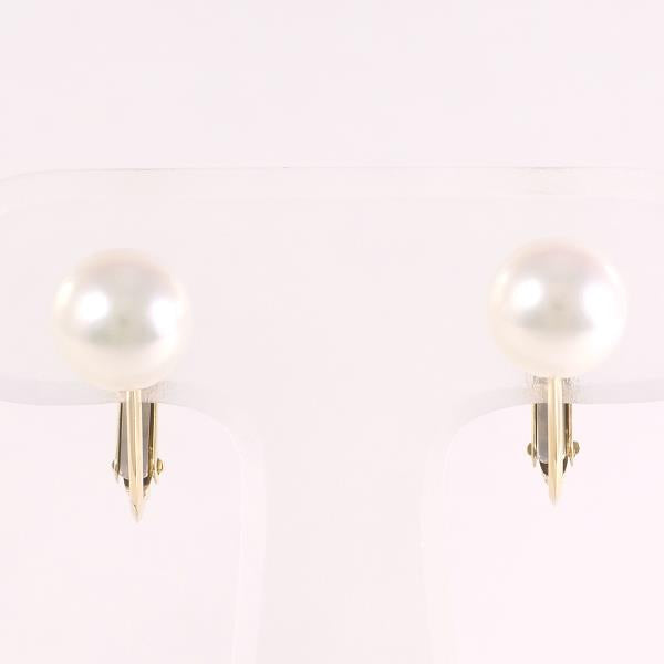 K18 Yellow Gold Pearl Earrings in Excellent Condition