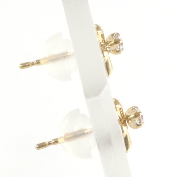 K18 Yellow Gold Zirconia Earrings in Excellent Condition