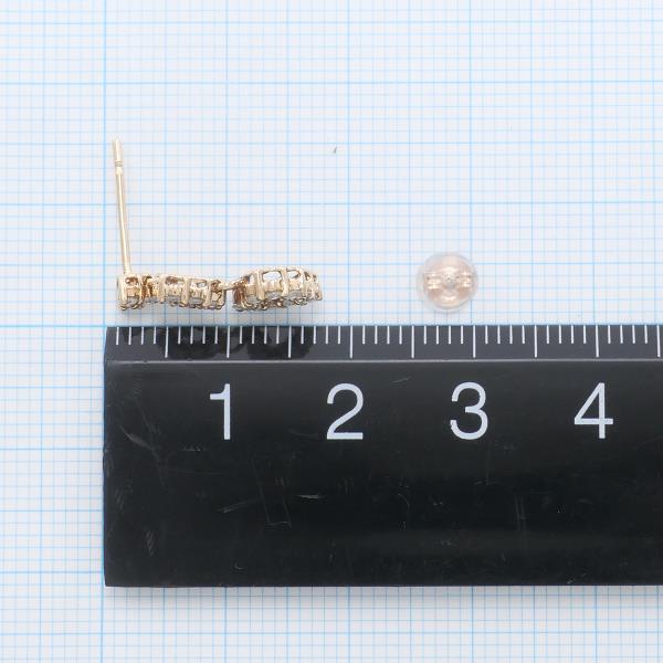 K18 Pink Gold Diamond Earrings 2.4g in Great Condition